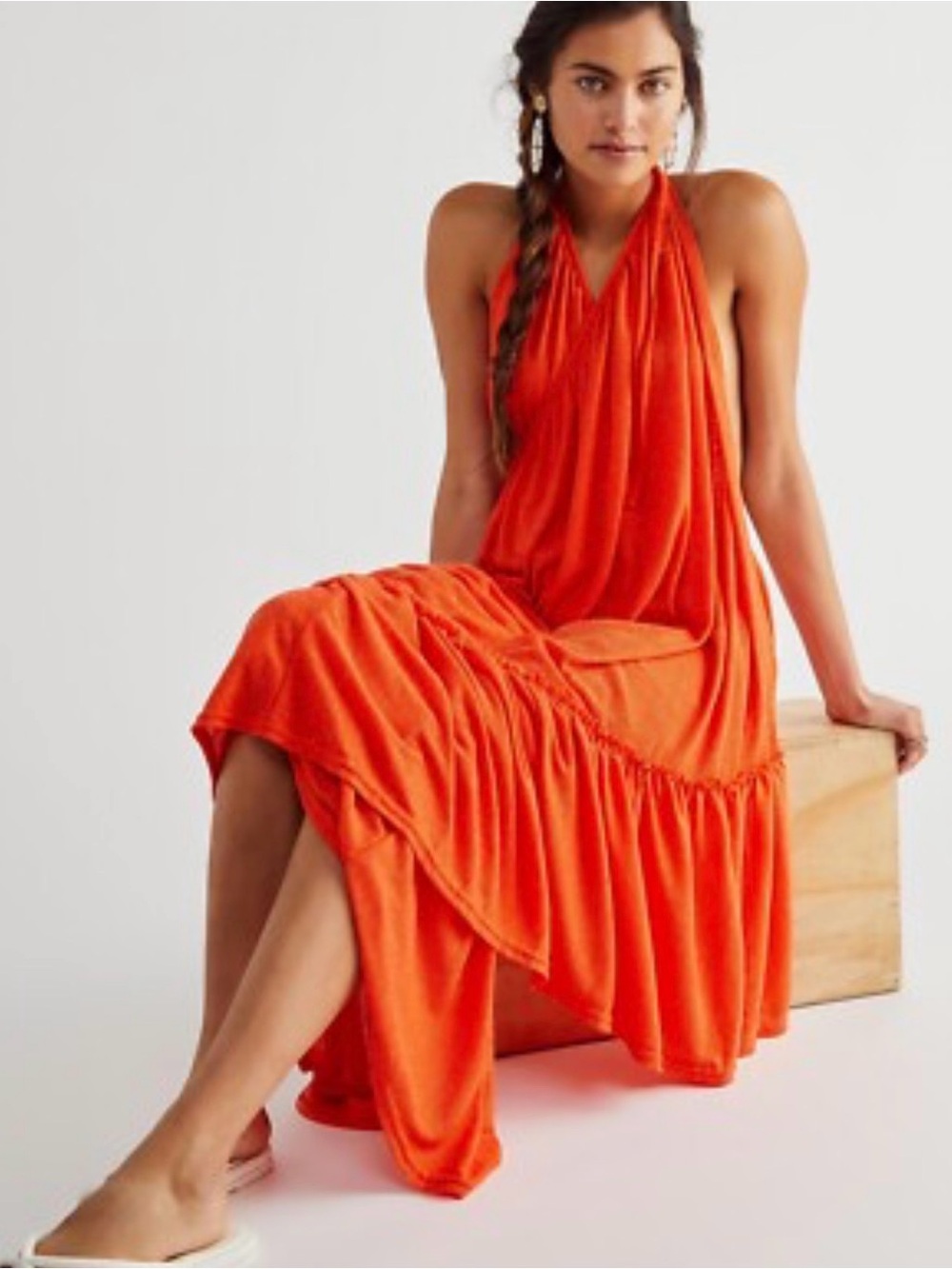 NWOT Free People Endless Summer Coral Convertible Maxi Dress
